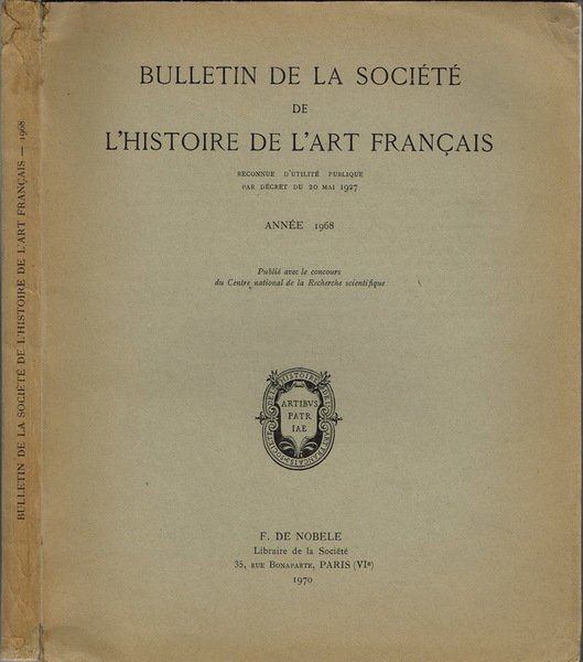 Bulletin de la Société de l'Histoire de l'Art francais | Immagine principale