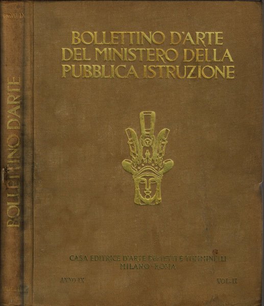 Bollettino d'Arte del Ministero della Pubblica Istruzione