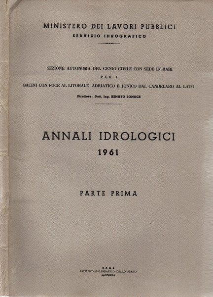 Annali Idrologici - 1961