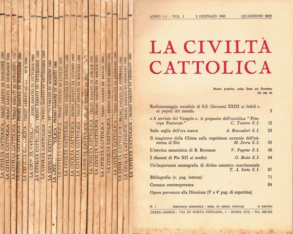 La civiltà cattolica - 1960