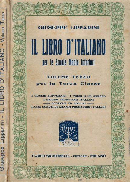 Il libro d'italiano Vol.III