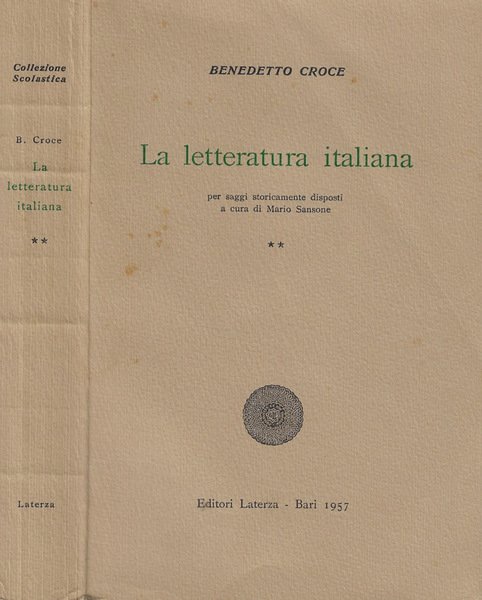 La letteratura italiana Vol.II