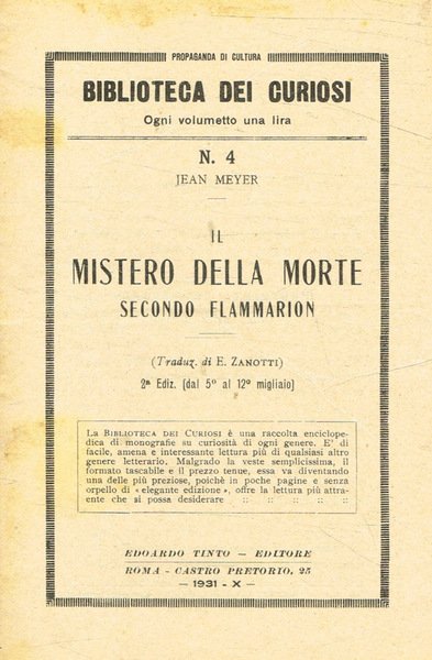 Il mistero della morte secondo Flammarion