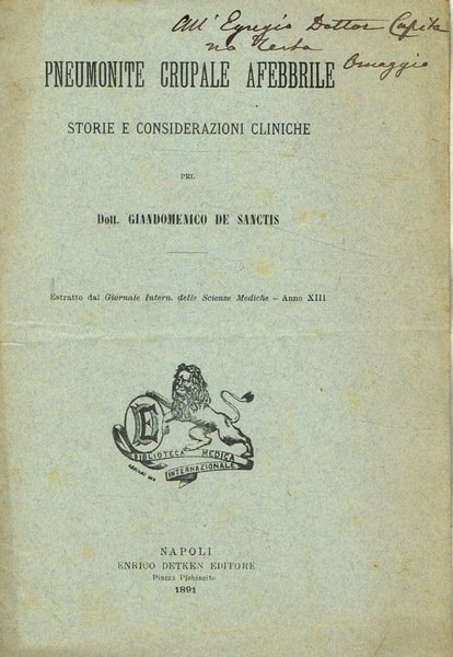Pneumonite crupale afebbrile. Storie e considerazioni cliniche