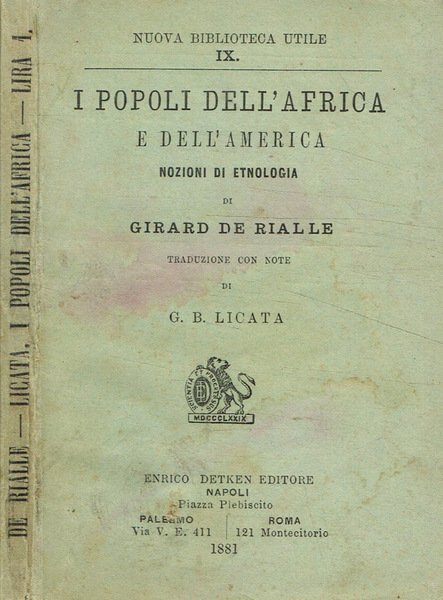 I popoli dell'Africa e dell'America Nozioni di etnologia