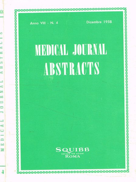 Medical journal abstracts. Rassegna della letteratura medica mondiale. Anno VIII, …