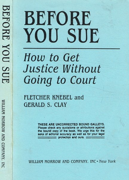 Before you sue