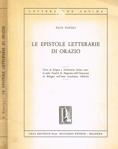 LE EPISTOLE LETTERARIE DI ORAZIO