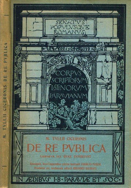 DE RE PUBLICA LIBRORUM SEX QUAE SUPERSUNT