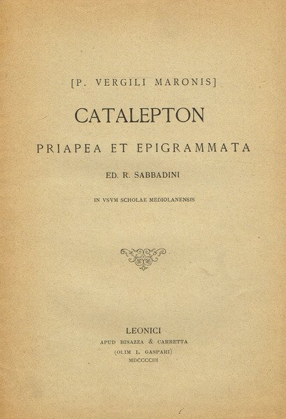 CATALEPTON. PRIAPEA ET EPIGRAMMATA