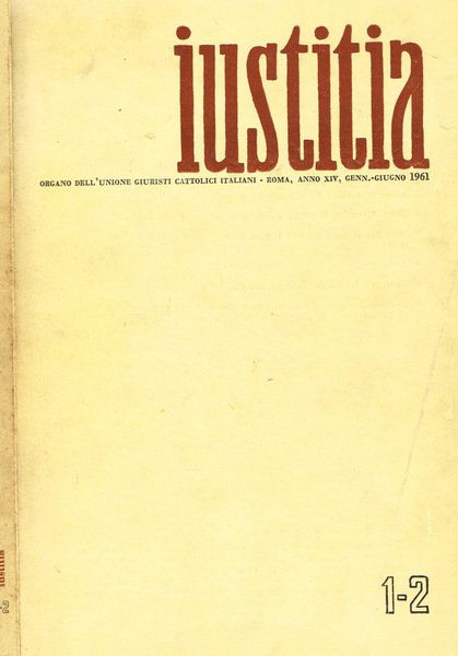 IUSTITIA anno XIV n. 1 2 | Immagine principale