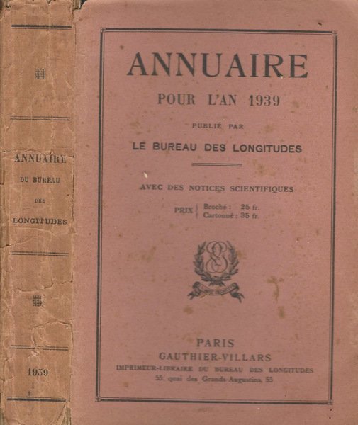 Annuaire pour l'an 1939