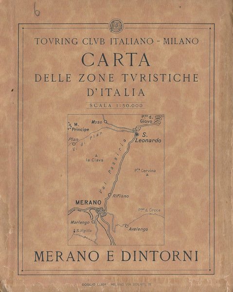 Carta delle zone turistiche d'Italia. Merano e dintorni