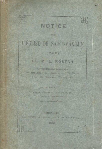 Notice sur l'Église de Saint-Maximin (Var) | Immagine principale