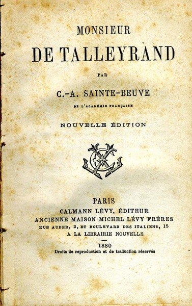 Monsieur De Talleyrand | Immagine principale