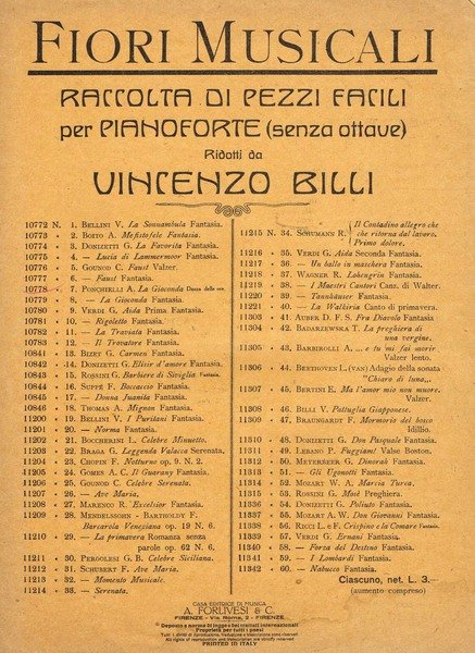 RACCOLTA DI PEZZI FACILI PER PIANOFORTE SENZA OTTAVE n.7