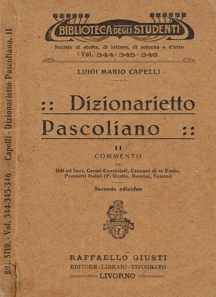 DIZIONARIETTO PASCOLIANO vol. II | Immagine principale