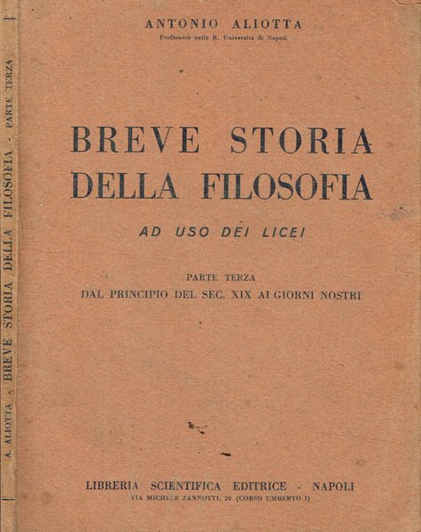 Breve storia della filosofia ad uso dei licei. Parte terza