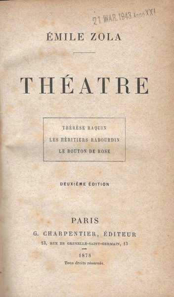 Theatre Therese Raquin, Les Rabourdin, Le bouton de rose