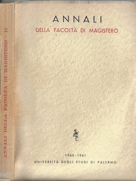 Annali della facoltà di magistero 1960-1961