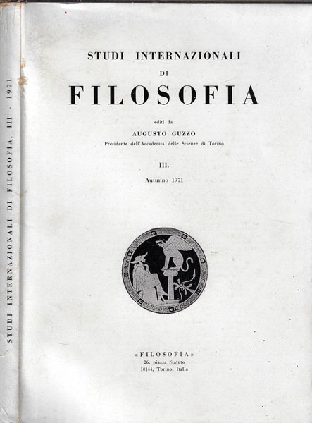 Studi internazionali di filosofia Vol. III anno 1971 | Immagine principale