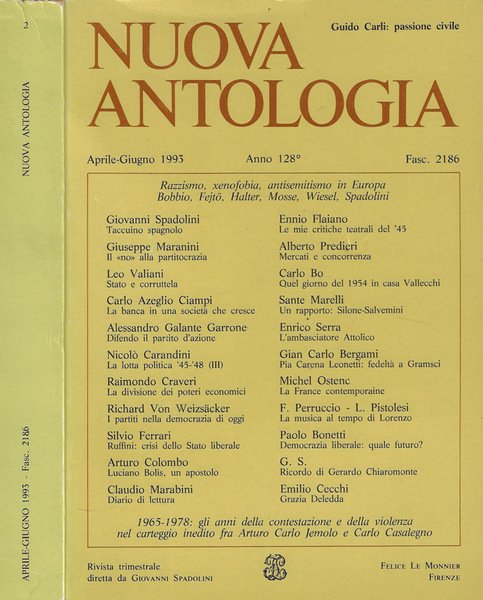 Nuova antologia anno 1993 Fasc. 2186