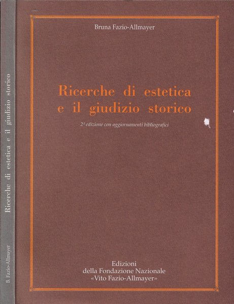 Ricerche di estetica e il giudizio storico | Immagine principale