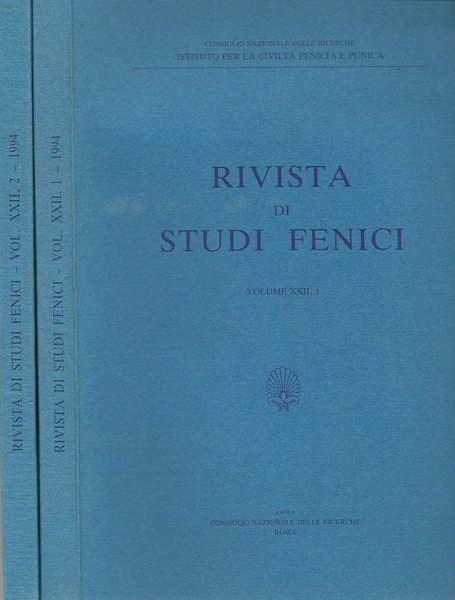 Rivista di studi Fenici Vol.XXI n.2 1993