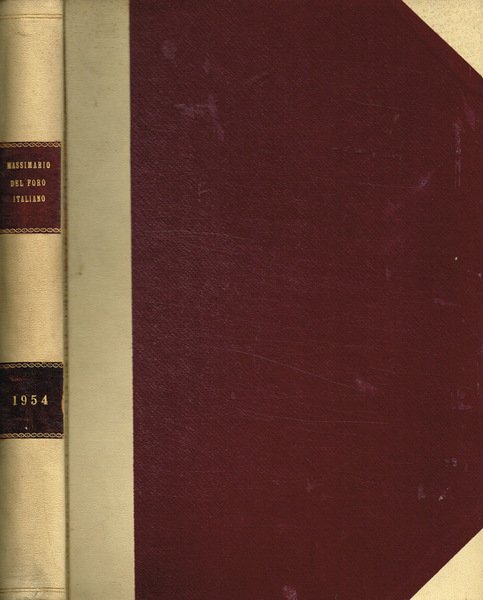 Il massimario del foro italiano 1954 vol.XXIII