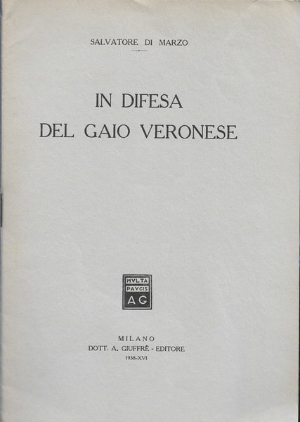 In difesa del Gaio Veronese