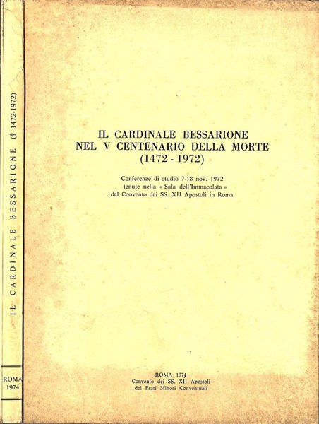 Il Cardinale Bessarione nel V centenario della morte ( 1472 …