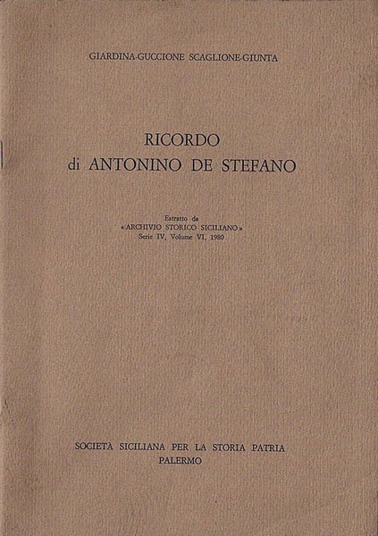 Ricordo di Antonino De Stefano | Immagine principale