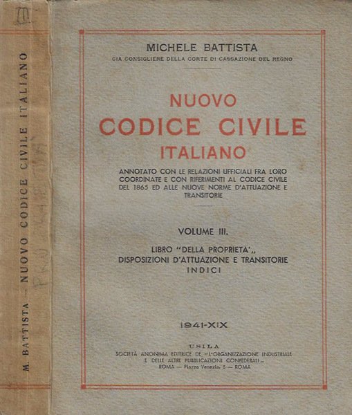 Nuovo Codice Civile Italiano vol. III