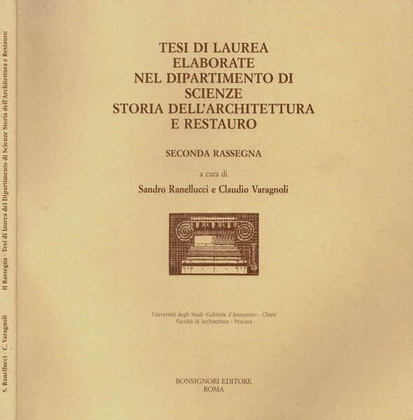 Tesi di Laurea elaborate nel Dipartimento di Scienze, Storia dell'Architettura …