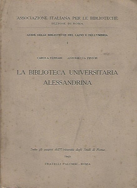 La Biblioteca Universitaria Alessandrina | Immagine principale
