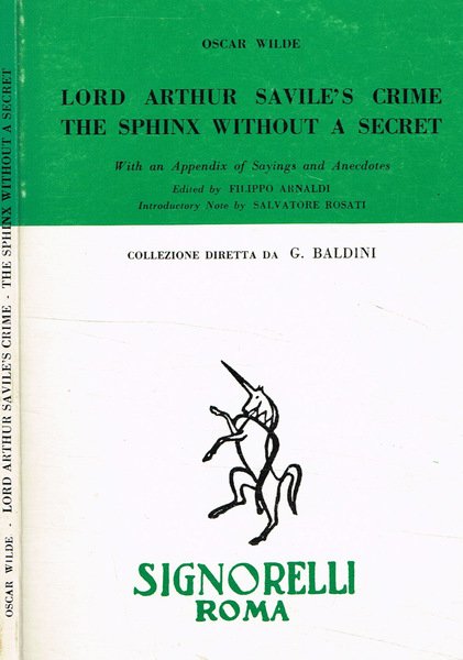 LORD ARTHUR SAVILE'S CRIME THE SPHINX WITHOUT A SECRET