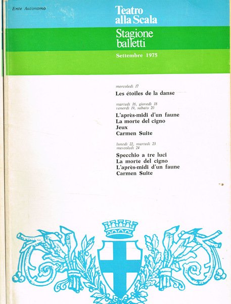 TEATRO ALLA SCALA. STAGIONE DI BALLETTI 1974, 1975