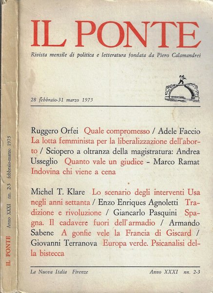 Il ponte Anno XXXI N 2-3 | Immagine principale