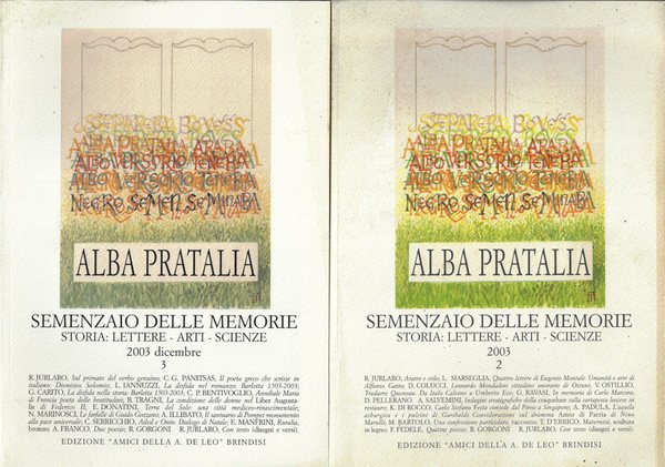 Alba Pratalia N° 2-3 Anno 2003