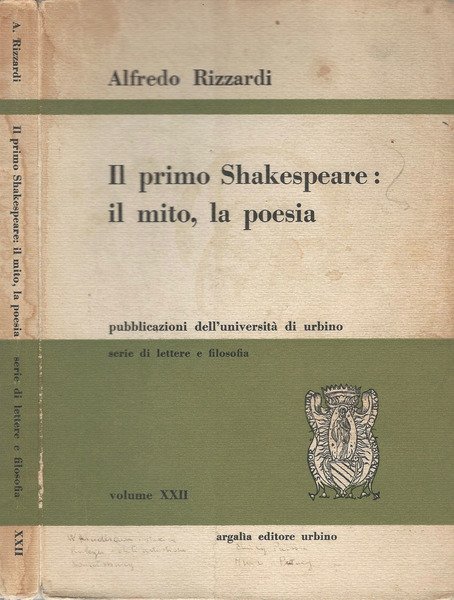 Il primo Shakespeare: il mito, la posia