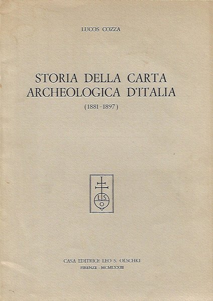 Storia della carta archeologica d'Italia ( 1881 - 1897 )