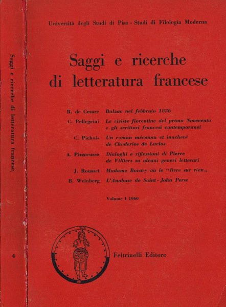 Saggi e ricerche di letteratura francese