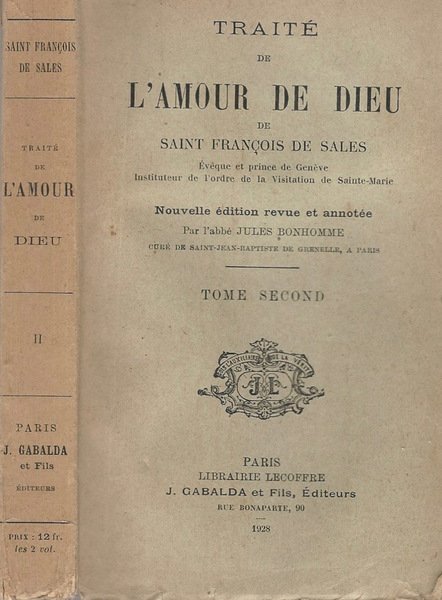 Traité de l'amour de Dieu, tomo secondo | Immagine principale