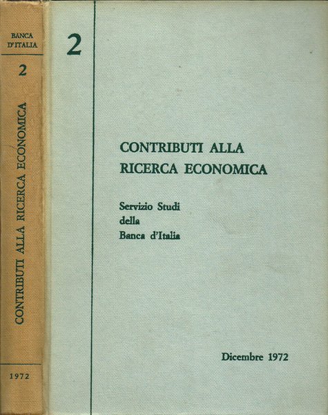 Contributi alla ricerca economica del Servizio Studi della Banca d'Italia …