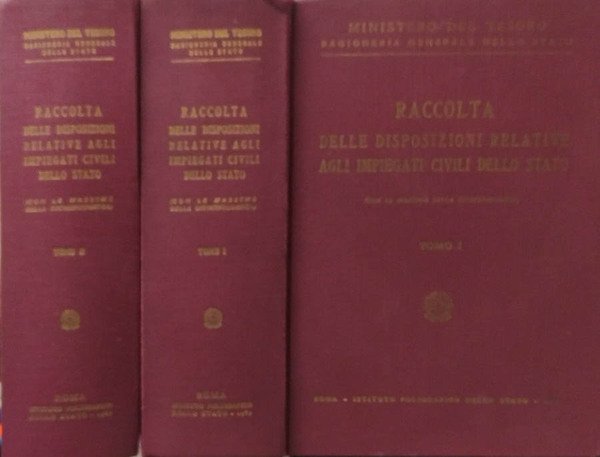 Raccolta delle disposizioni relative agli impiegati civili dello Stato Tomo … | Immagine principale