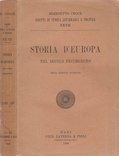 Storia d'Europa nel secolo decimonono