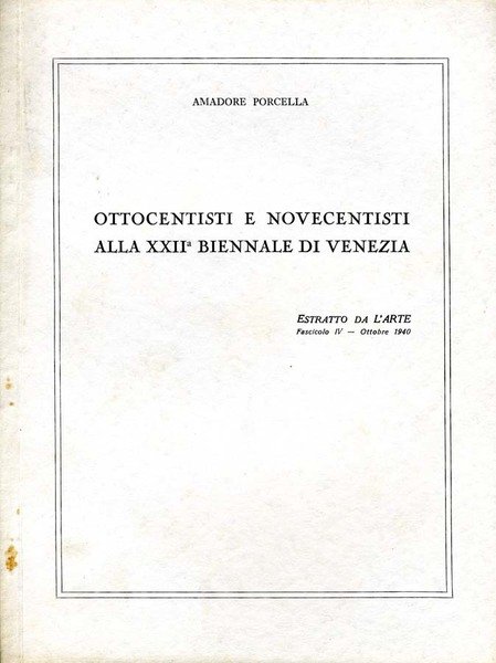Ottocentisti E Novecentisti Alla Xxii Biennale Di Venezia | Immagine principale