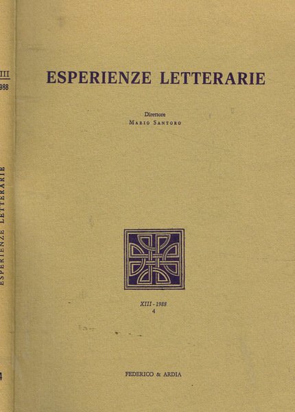 Esperienze letterarie. Rivista trimestrale di critica e di cultura anno …
