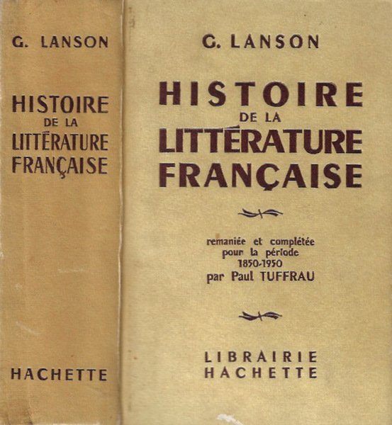 Histoire de la Letterature Francaise | Immagine principale