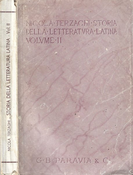 Storia della letteratura latina Da Tiberio al VI secolo